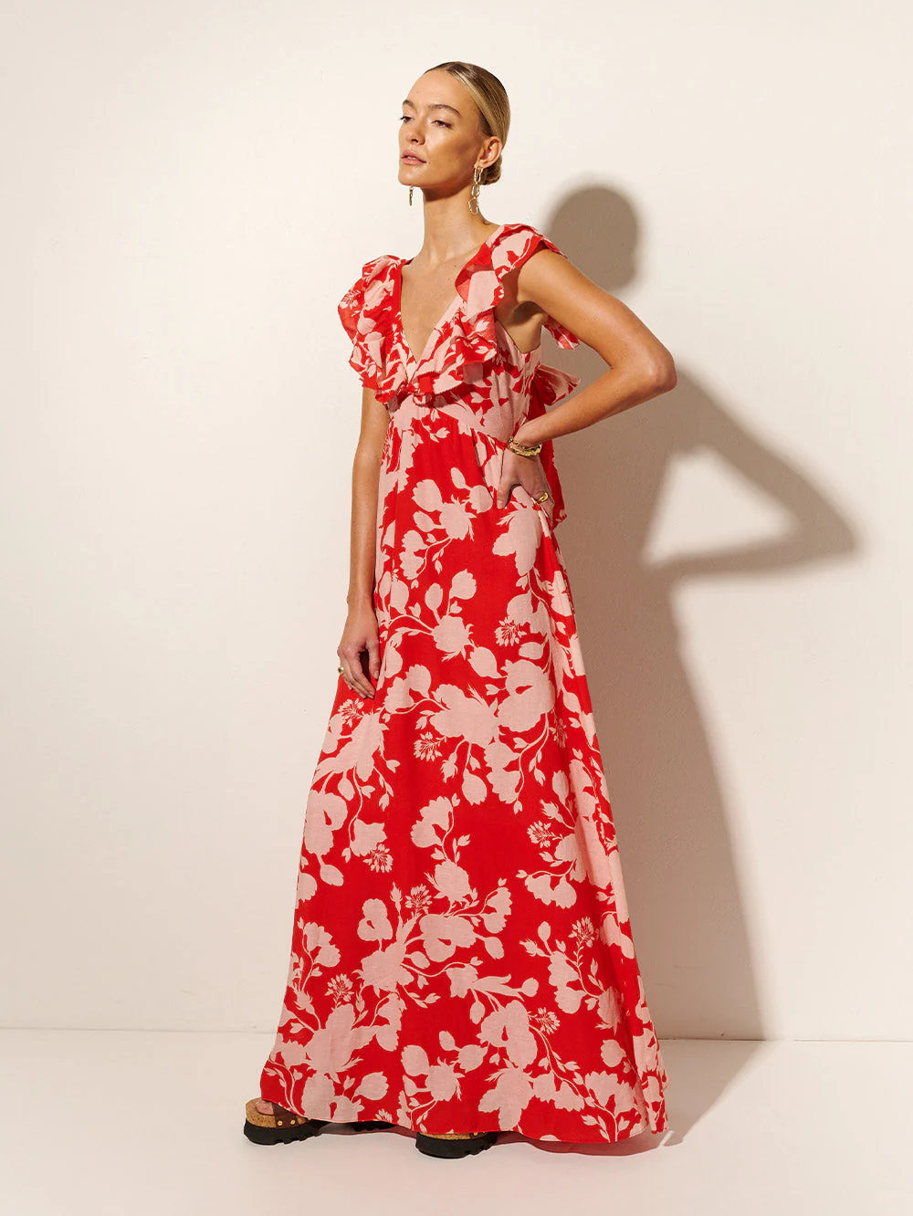 Delfina Ruffle Maxi Dress - Image 4