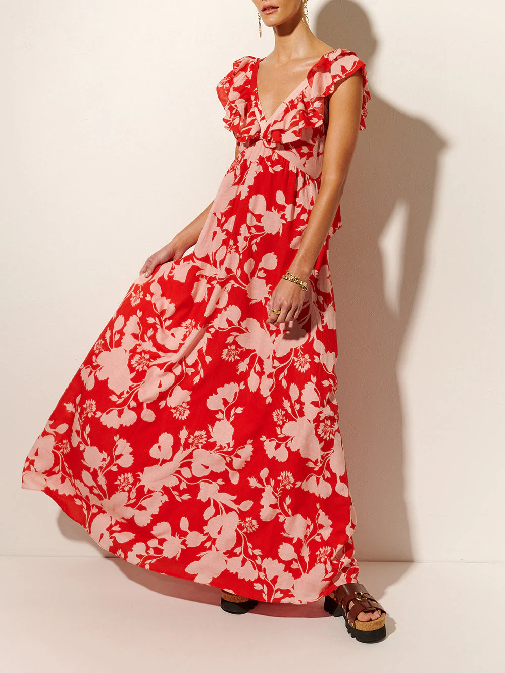 Delfina Ruffle Maxi Dress - Image 5