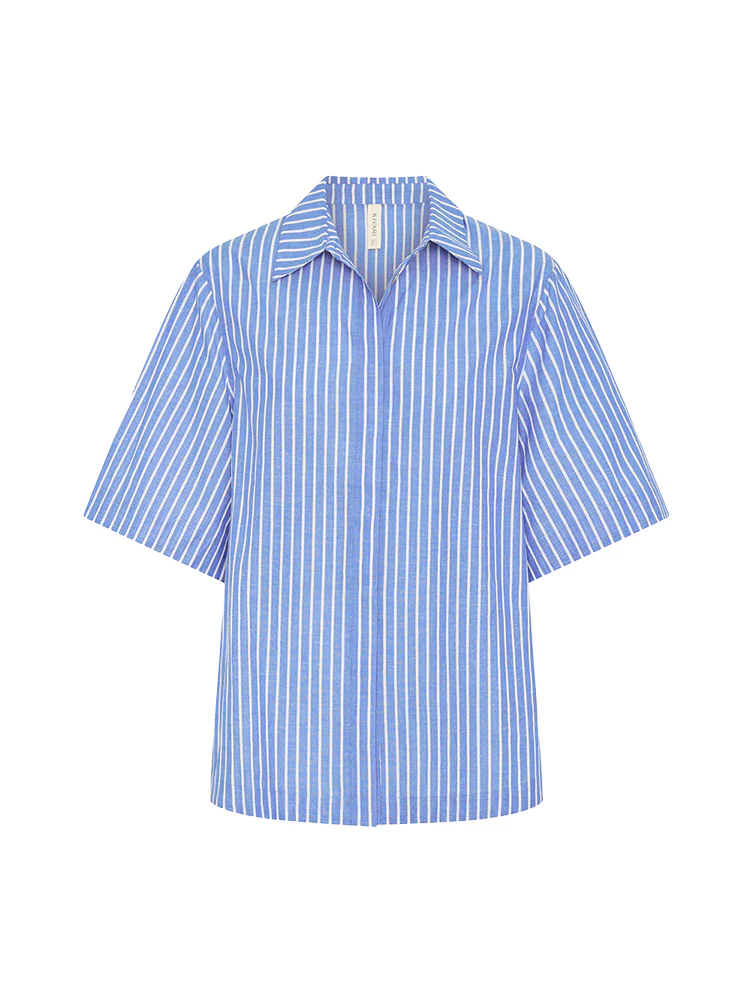 Elara Shirt - Blue Stripe - Image 7