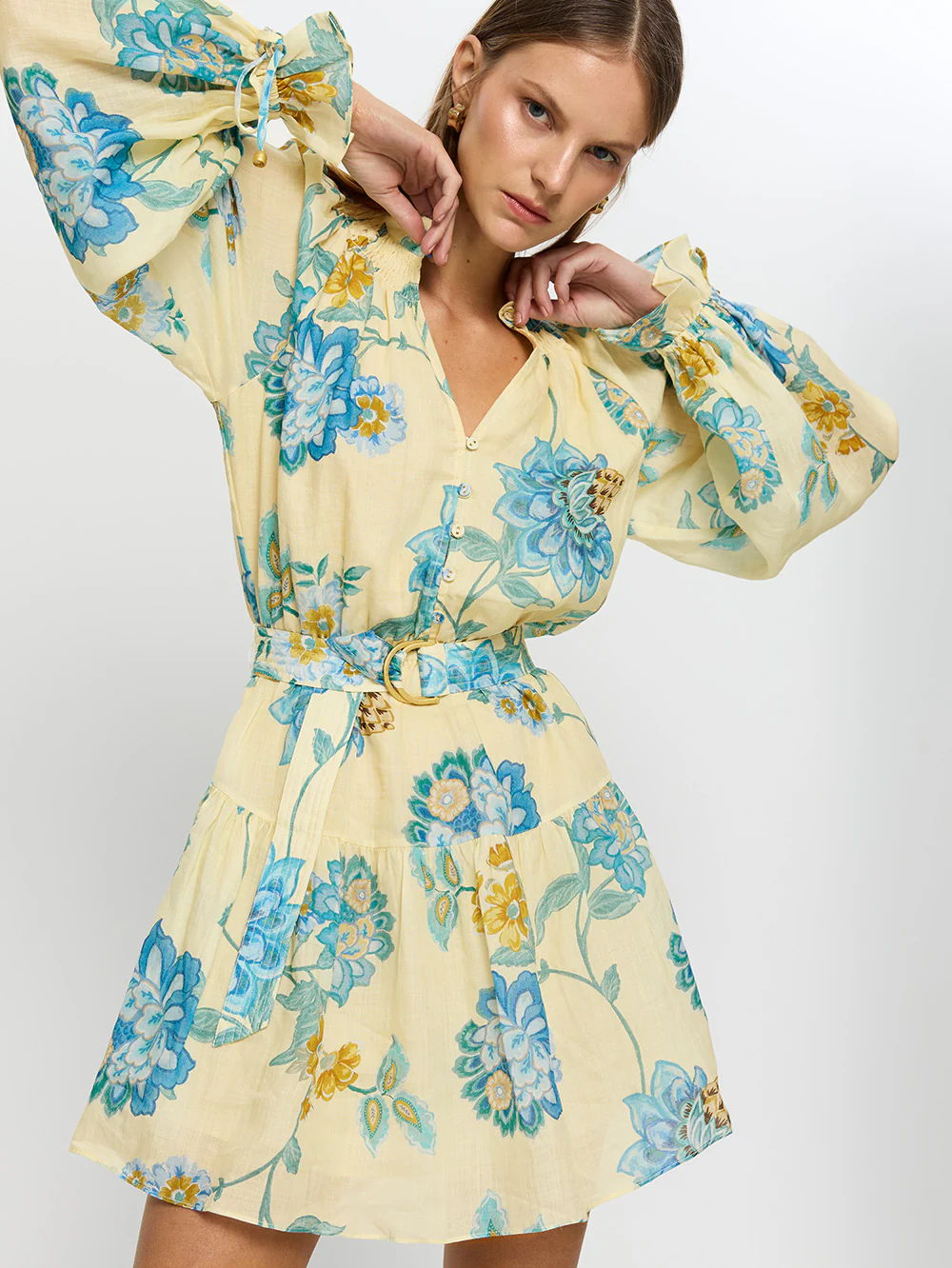 Giselle Blouson Sleeve Mini Dress - Image 4