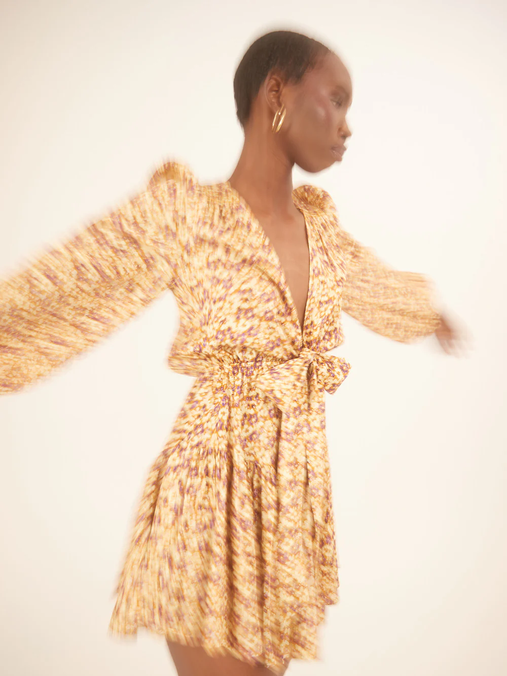 Mia Tie Front Mini Dress - Image 7