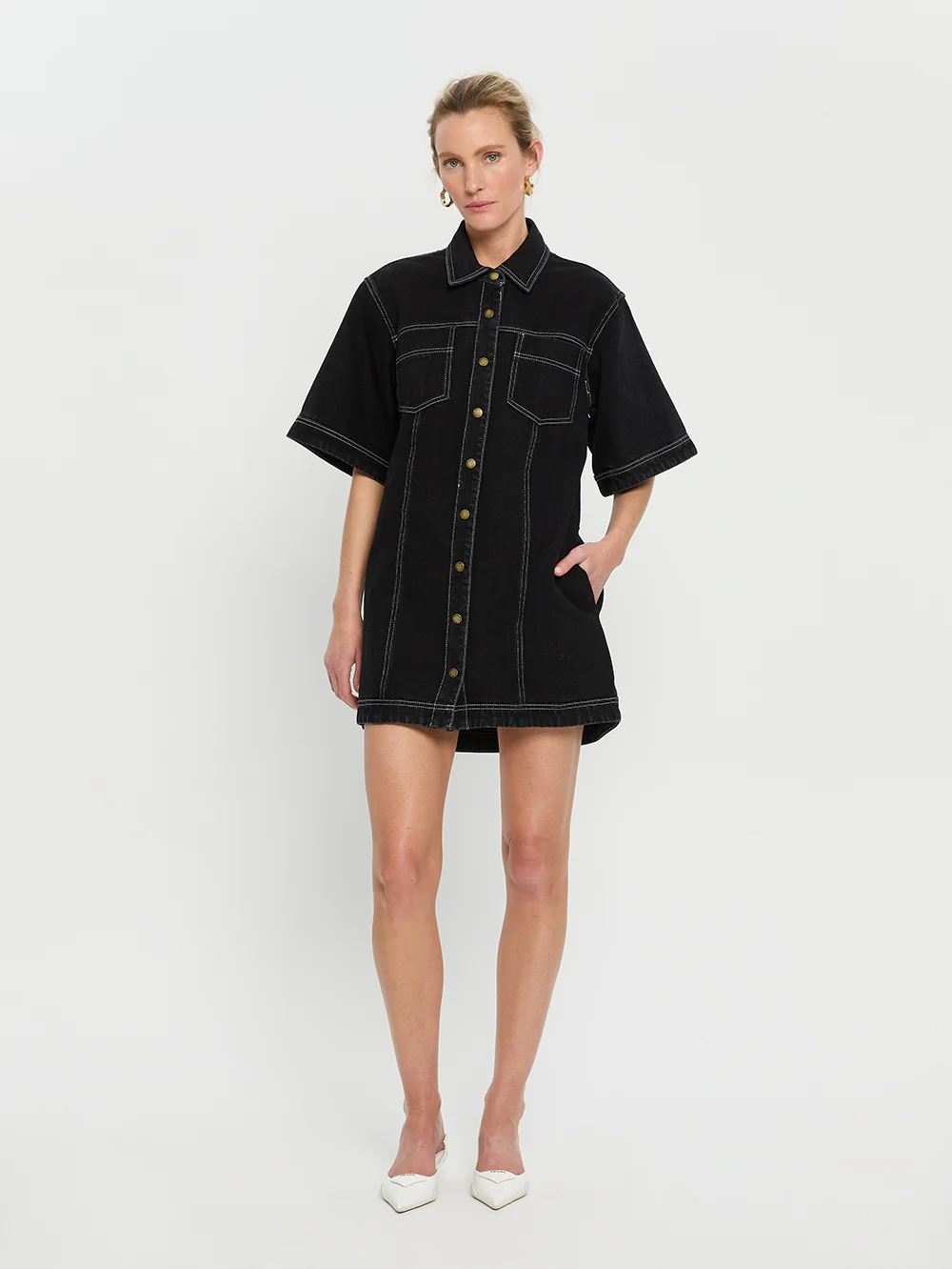 Rowyn Denim Shirt Dress - Image 2